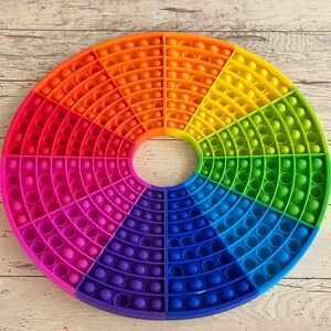 Ker-Pops Rainbow Bubble Popping Sensory Fidget Toy Mat, 23”